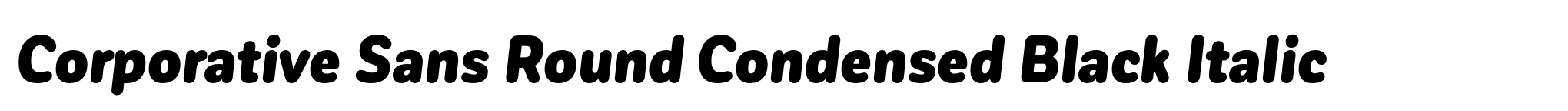 Corporative Sans Round Condensed Black Italic image